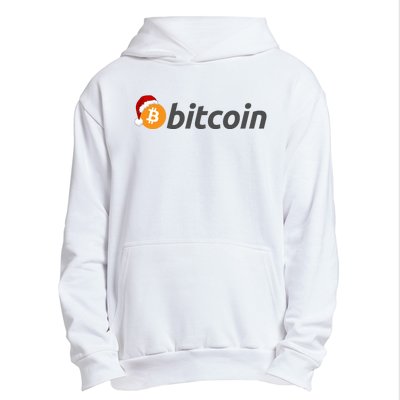 Bitcoin With Christmas Hat Funny Bitcoin With Santa Hat Funny Bitcoin Crypto Urban Pullover Hoodie