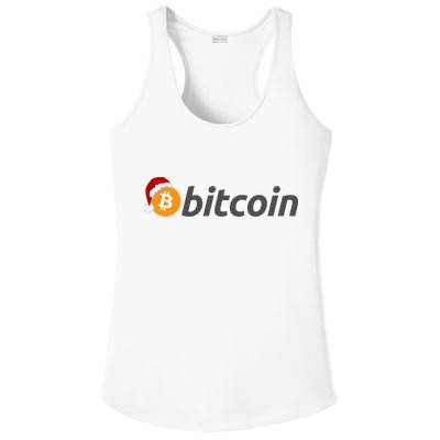 Bitcoin With Christmas Hat Funny Bitcoin With Santa Hat Funny Bitcoin Crypto Ladies PosiCharge Competitor Racerback Tank