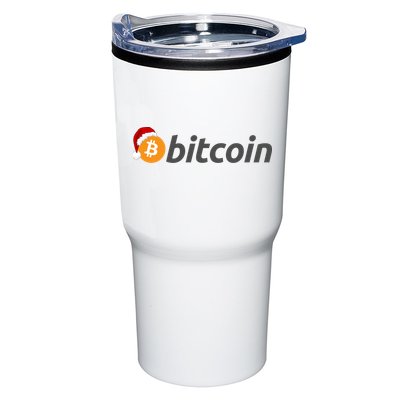 Bitcoin With Christmas Hat Funny Bitcoin With Santa Hat Funny Bitcoin Crypto Tumbler