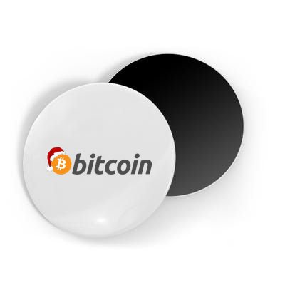 Bitcoin With Christmas Hat Funny Bitcoin With Santa Hat Funny Bitcoin Crypto Magnet