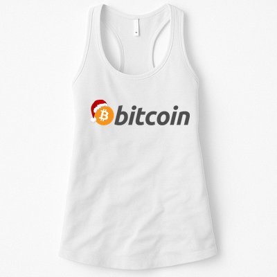 Bitcoin With Christmas Hat Funny Bitcoin With Santa Hat Funny Bitcoin Crypto Womens Tank Top