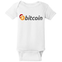 Bitcoin With Christmas Hat Funny Bitcoin With Santa Hat Funny Bitcoin Crypto Baby Bodysuit