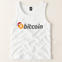 Bitcoin With Christmas Hat Funny Bitcoin With Santa Hat Funny Bitcoin Crypto Tank Top