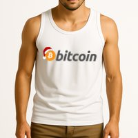 Bitcoin With Christmas Hat Funny Bitcoin With Santa Hat Funny Bitcoin Crypto Tank Top