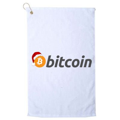 Bitcoin With Christmas Hat Funny Bitcoin With Santa Hat Funny Bitcoin Crypto Golf Towel