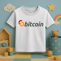 Bitcoin With Christmas Hat Funny Bitcoin With Santa Hat Funny Bitcoin Crypto Toddler T-Shirt
