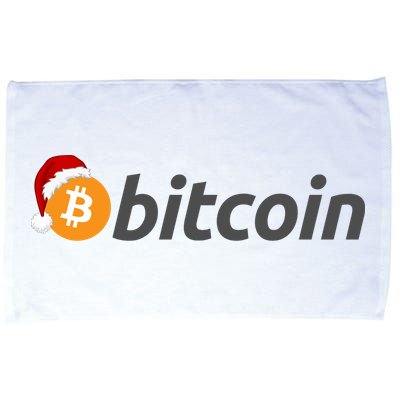 Bitcoin With Christmas Hat Funny Bitcoin With Santa Hat Funny Bitcoin Crypto Microfiber Hand Towel