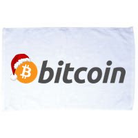 Bitcoin With Christmas Hat Funny Bitcoin With Santa Hat Funny Bitcoin Crypto Microfiber Hand Towel