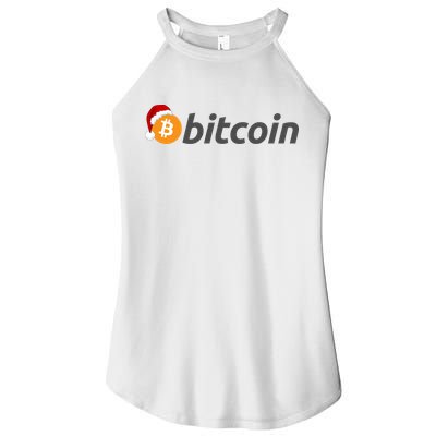 Bitcoin With Christmas Hat Funny Bitcoin With Santa Hat Funny Bitcoin Crypto Women's Perfect Tri Rocker Tank