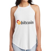Bitcoin With Christmas Hat Funny Bitcoin With Santa Hat Funny Bitcoin Crypto Women's Perfect Tri Rocker Tank