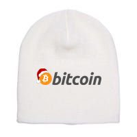 Bitcoin With Christmas Hat Funny Bitcoin With Santa Hat Funny Bitcoin Crypto Short Acrylic Beanie