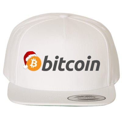 Bitcoin With Christmas Hat Funny Bitcoin With Santa Hat Funny Bitcoin Crypto Wool Snapback Cap