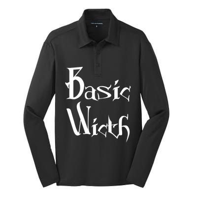 Basic Witch Costume Funny Gift Silk Touch Performance Long Sleeve Polo