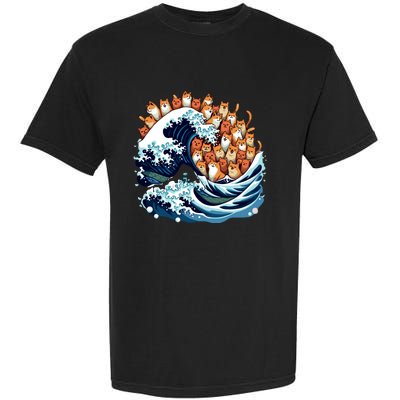 Blue Wave Cat For Kamala Harris Garment-Dyed Heavyweight T-Shirt