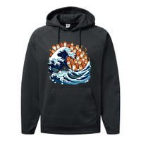 Blue Wave Cat For Kamala Harris Performance Fleece Hoodie