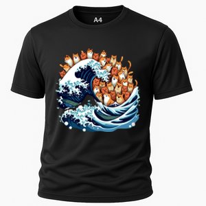 Blue Wave Cat For Kamala Harris Cooling Performance Crew T-Shirt