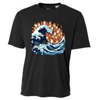 Blue Wave Cat For Kamala Harris Cooling Performance Crew T-Shirt