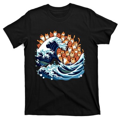 Blue Wave Cat For Kamala Harris T-Shirt