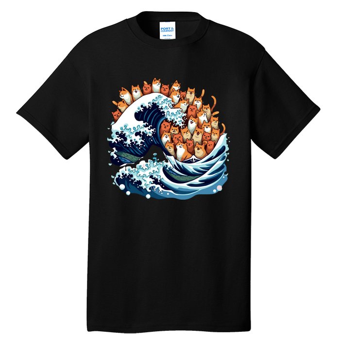 Blue Wave Cat For Kamala Harris Tall T-Shirt