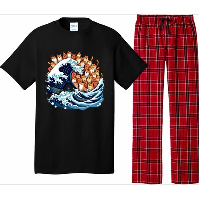 Blue Wave Cat For Kamala Harris Pajama Set