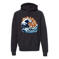 Blue Wave Cat For Kamala Harris Premium Hoodie