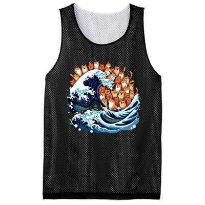 Blue Wave Cat For Kamala Harris Mesh Reversible Basketball Jersey Tank