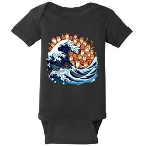 Blue Wave Cat For Kamala Harris Baby Bodysuit