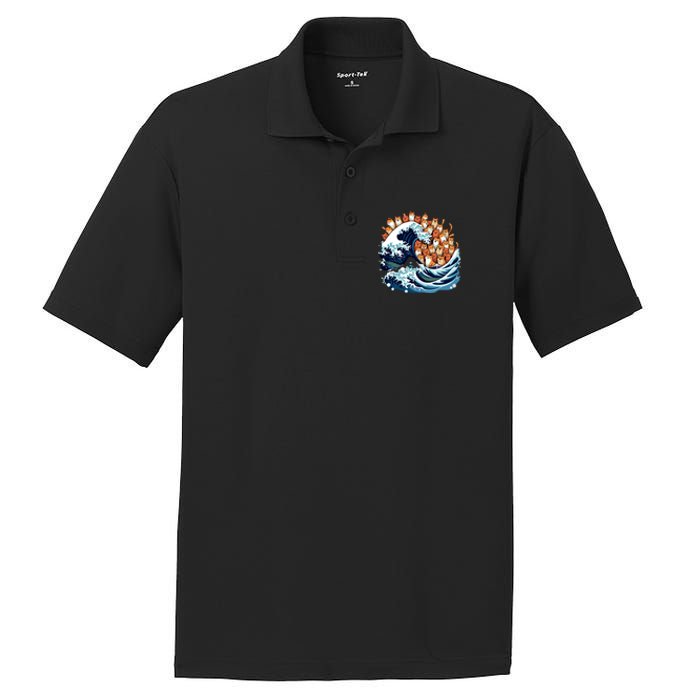 Blue Wave Cat For Kamala Harris PosiCharge RacerMesh Polo