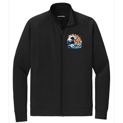 Blue Wave Cat For Kamala Harris Stretch Full-Zip Cadet Jacket