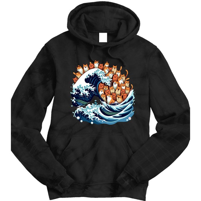 Blue Wave Cat For Kamala Harris Tie Dye Hoodie