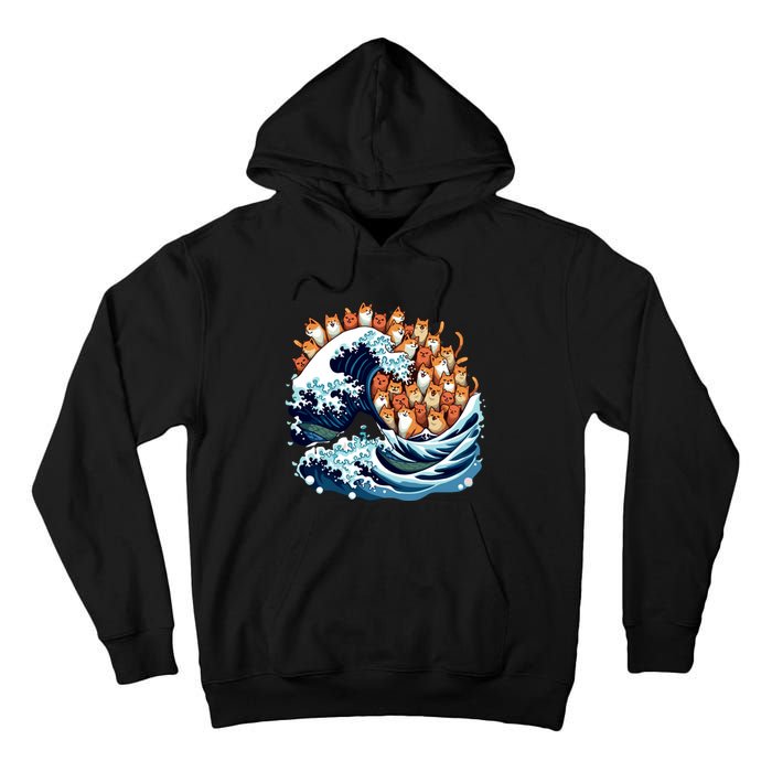 Blue Wave Cat For Kamala Harris Tall Hoodie