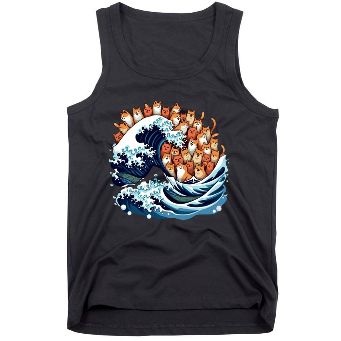 Blue Wave Cat For Kamala Harris Tank Top