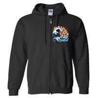 Blue Wave Cat For Kamala Harris Full Zip Hoodie