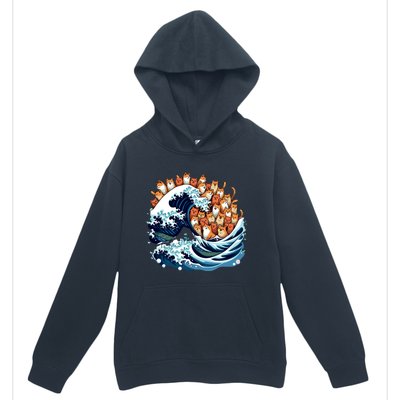 Blue Wave Cat For Kamala Harris Urban Pullover Hoodie