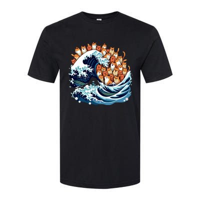 Blue Wave Cat For Kamala Harris Softstyle CVC T-Shirt