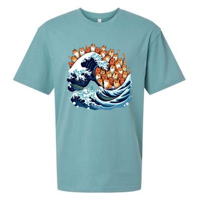 Blue Wave Cat For Kamala Harris Sueded Cloud Jersey T-Shirt