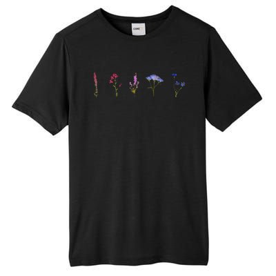 Bisexual Wildflowers Cute Pride Flowers Tall Fusion ChromaSoft Performance T-Shirt