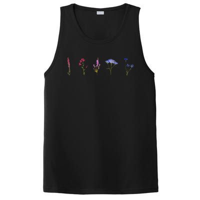 Bisexual Wildflowers Cute Pride Flowers PosiCharge Competitor Tank