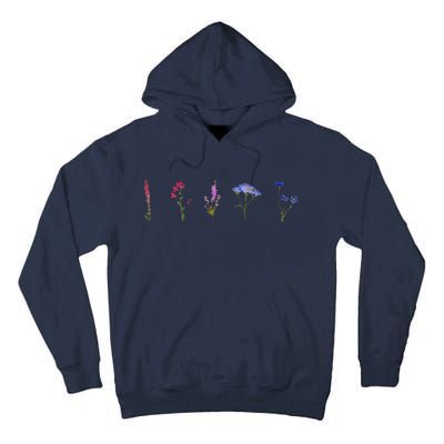 Bisexual Wildflowers Cute Pride Flowers Tall Hoodie