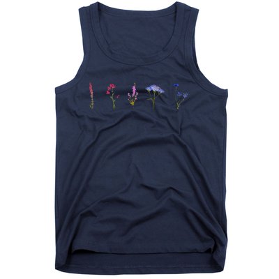 Bisexual Wildflowers Cute Pride Flowers Tank Top