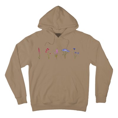 Bisexual Wildflowers Cute Pride Flowers Hoodie