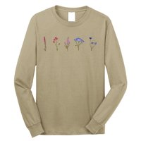 Bisexual Wildflowers Cute Pride Flowers Long Sleeve Shirt