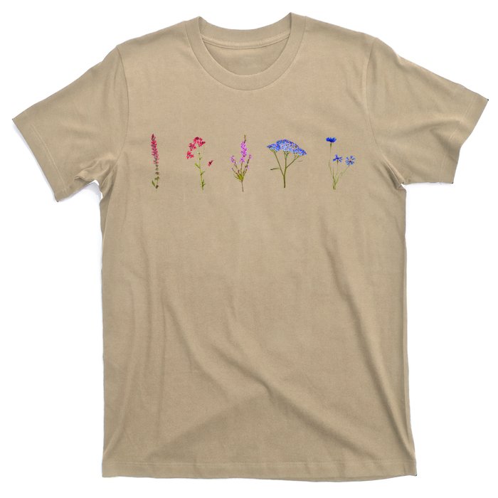 Bisexual Wildflowers Cute Pride Flowers T-Shirt