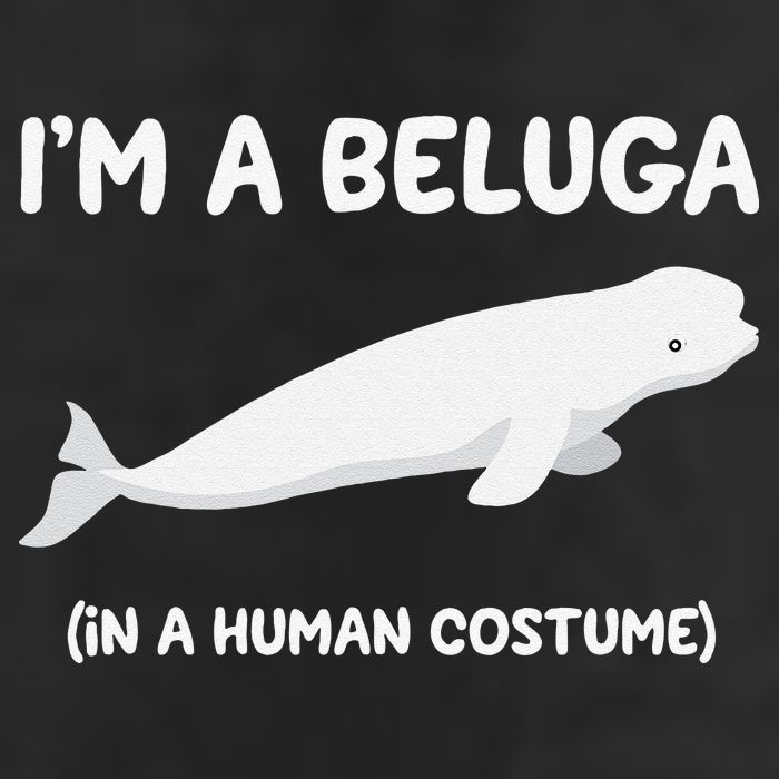 Beluga Whale Costume I'm A Beluga In A Human Costume Funny 7 Panel Mesh Trucker Snapback Hat