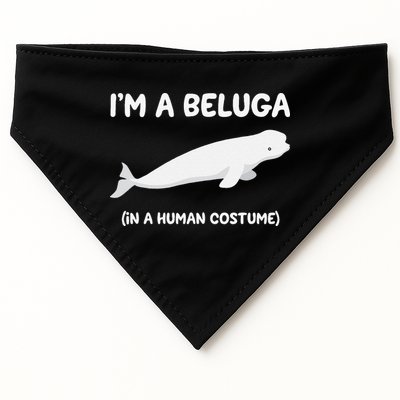 Beluga Whale Costume I'm A Beluga In A Human Costume Funny USA-Made Doggie Bandana
