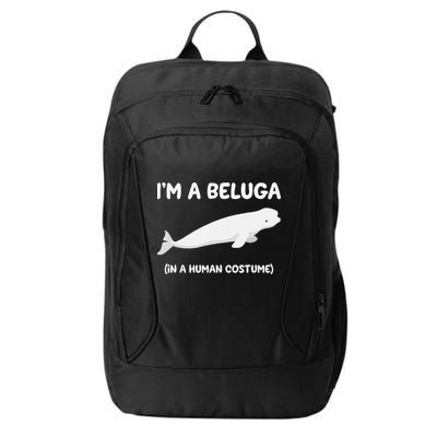 Beluga Whale Costume I'm A Beluga In A Human Costume Funny City Backpack