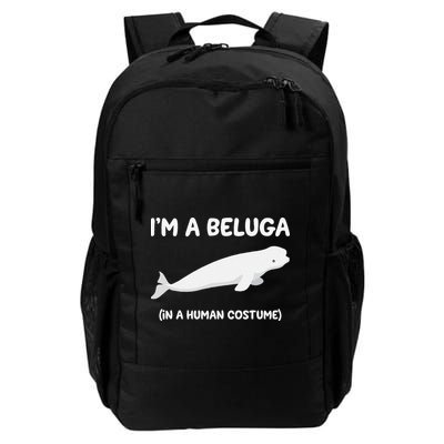 Beluga Whale Costume I'm A Beluga In A Human Costume Funny Backpack