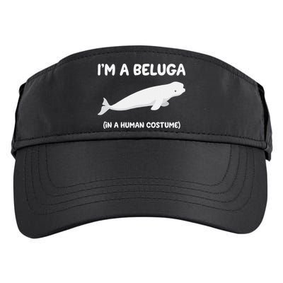 Beluga Whale Costume I'm A Beluga In A Human Costume Funny Adult Drive Performance Visor