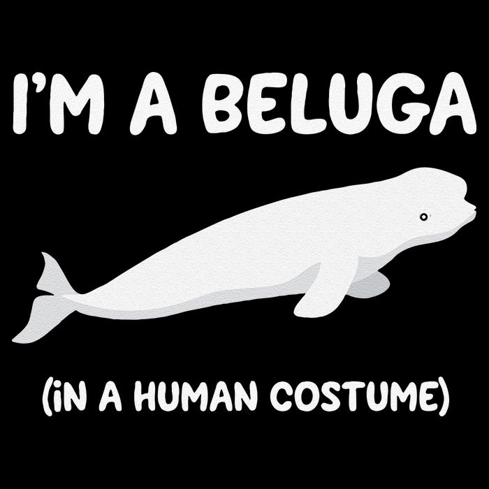 Beluga Whale Costume I'm A Beluga In A Human Costume Funny 16 in Basic Backpack