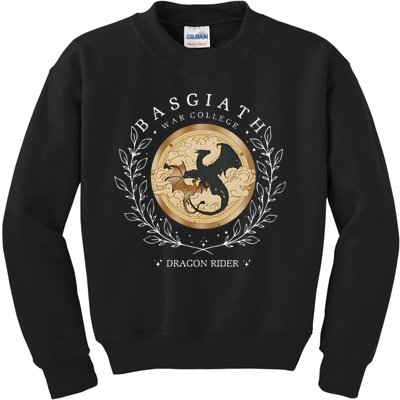 Basgiath War College Fourth Wing Dragon Rider Kids Sweatshirt